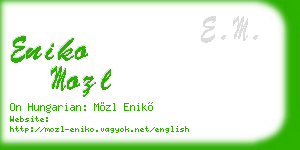 eniko mozl business card