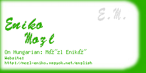 eniko mozl business card